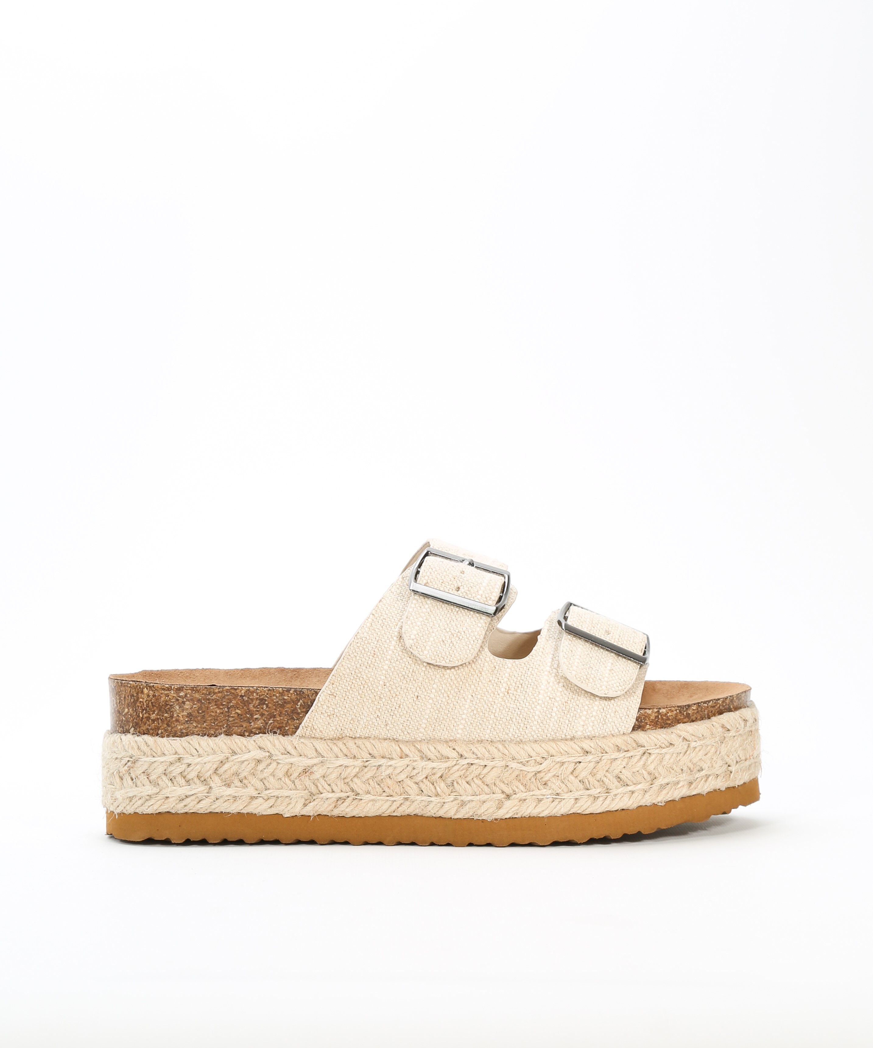 Sandalias plataforma doble hebilla